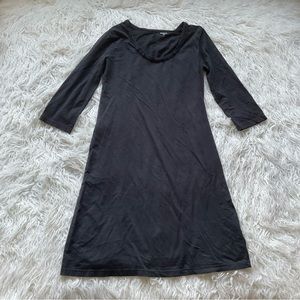 garnet hill modern knit dress‎ black